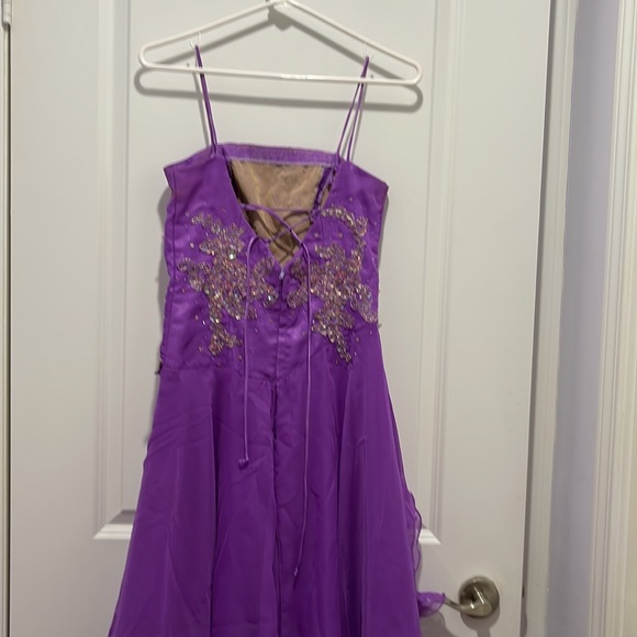 Vintage Silk Laces Layers Evening Dress - Picture 3 of 15